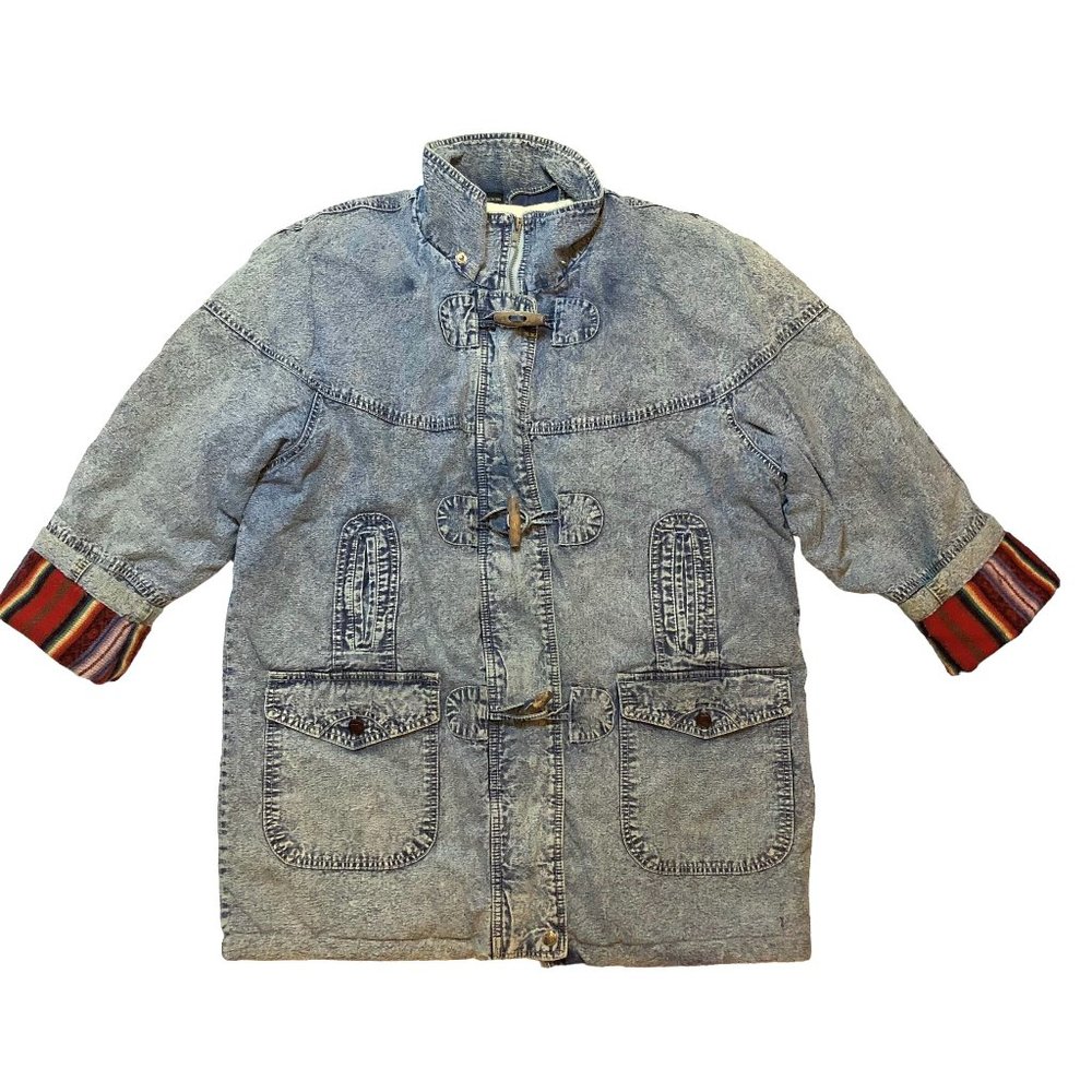 Vintage jean puffer jacket